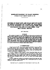 Studies on root rot and stalk rot of maize in North Queensland caused ...